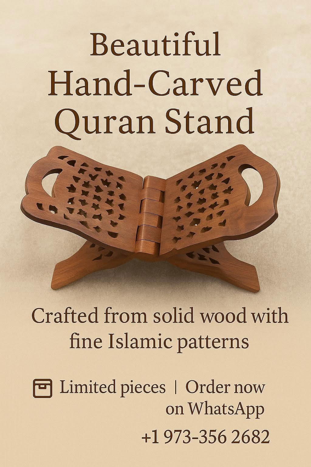 Hand-Carved Quran Stand